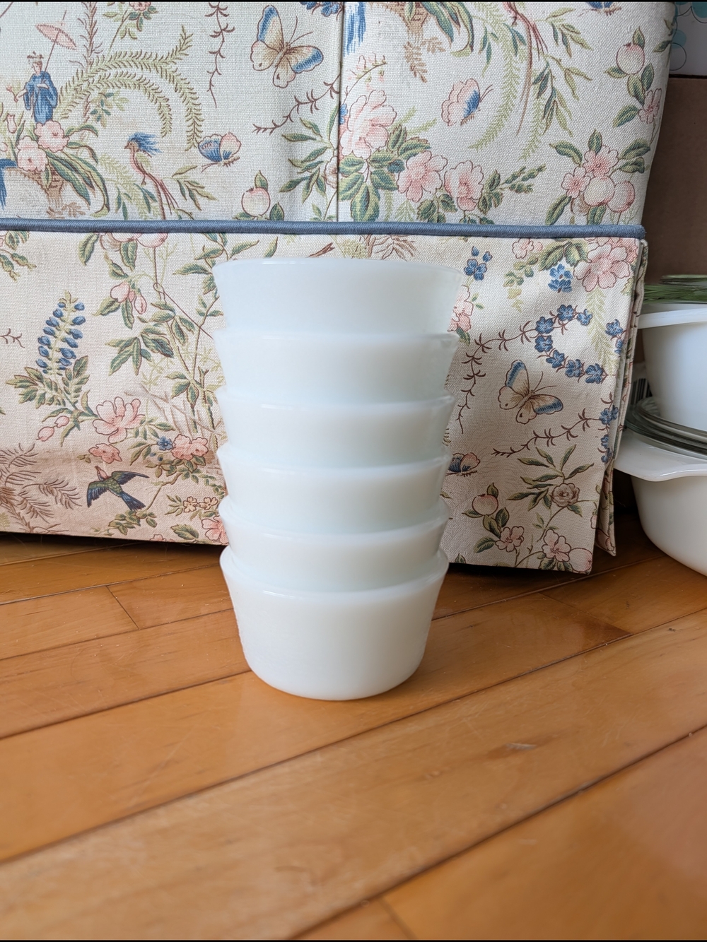 Vtg Glasbake Stackable Custard Dishes